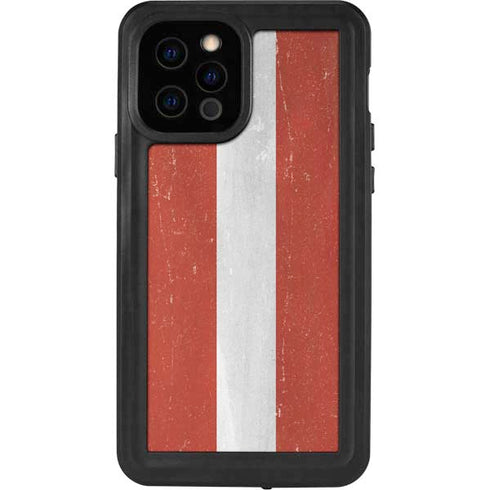 Latvia Flag Distressed iPhone 12 Pro Waterproof Case